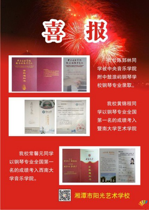 2014年被高校录取学生喜报